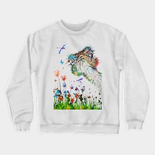 Ostrich peeking Crewneck Sweatshirt